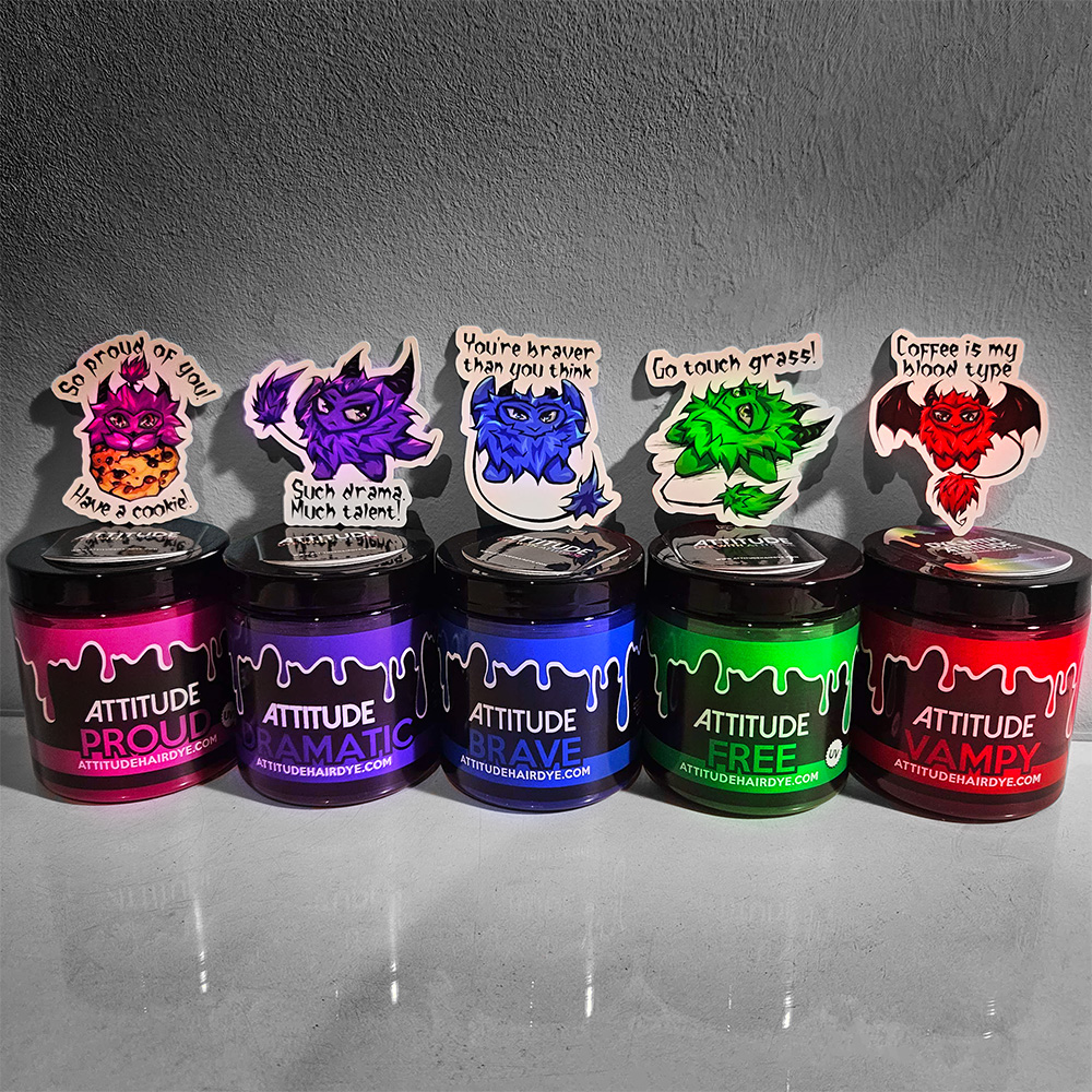 Attitude Hair Dye - Attidoods Ensemble d'autocollants -